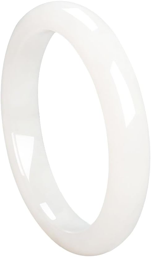 31iURo-fuVL._AC_SL1000_.jpg Natural Jade Bracelet for Women White Jade Bangle Bracelet Good Luck Bracelet with Jewelry Box for Girls Women Mother's Day Birthday Gift White Jade Bracelet - Image 1
