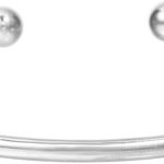 Stainless Steel Classic Plain Bead Style Open Cuff Bangle Bracelet
