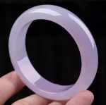Violet Jade Bangle Bracelet Fine Charm Jewellery Accessories Hand-Carved Bangles - Image 2