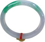 Ice-like Floating Flowers Mine Timber Natural Emerald Jade Bracelet Women's - Image 2