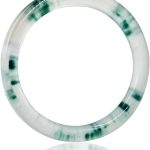 Women Jade Bangle Bracelets Natural Green Jade Bracelet  Bracelet With Good Luck And Wealth Bangle with Box