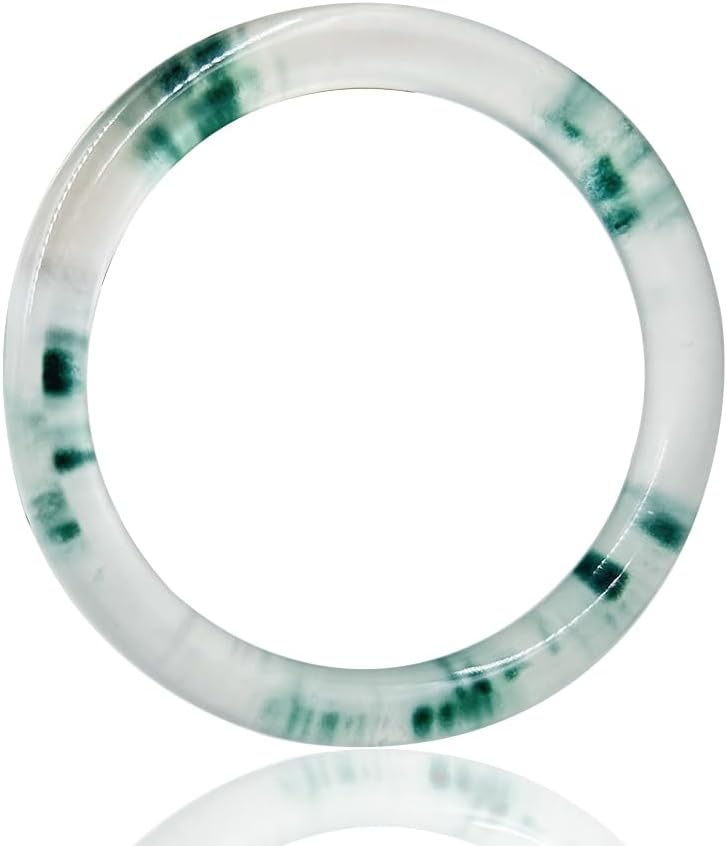 41lYTTlZMBL._AC_SL1000_.jpg Women Jade Bangle Bracelets Natural Green Jade Bracelet Bracelet With Good Luck And Wealth Bangle with Box - Image 1
