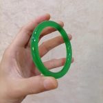 Natural Jade Bangle- Thin Green Jade Bangle From  Bangle Jewelry