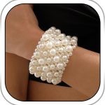 Pearl Bracelets for women White Stretch Pearl Bracelet  Vintage Pearl Bracelet for Wedding Festival Party