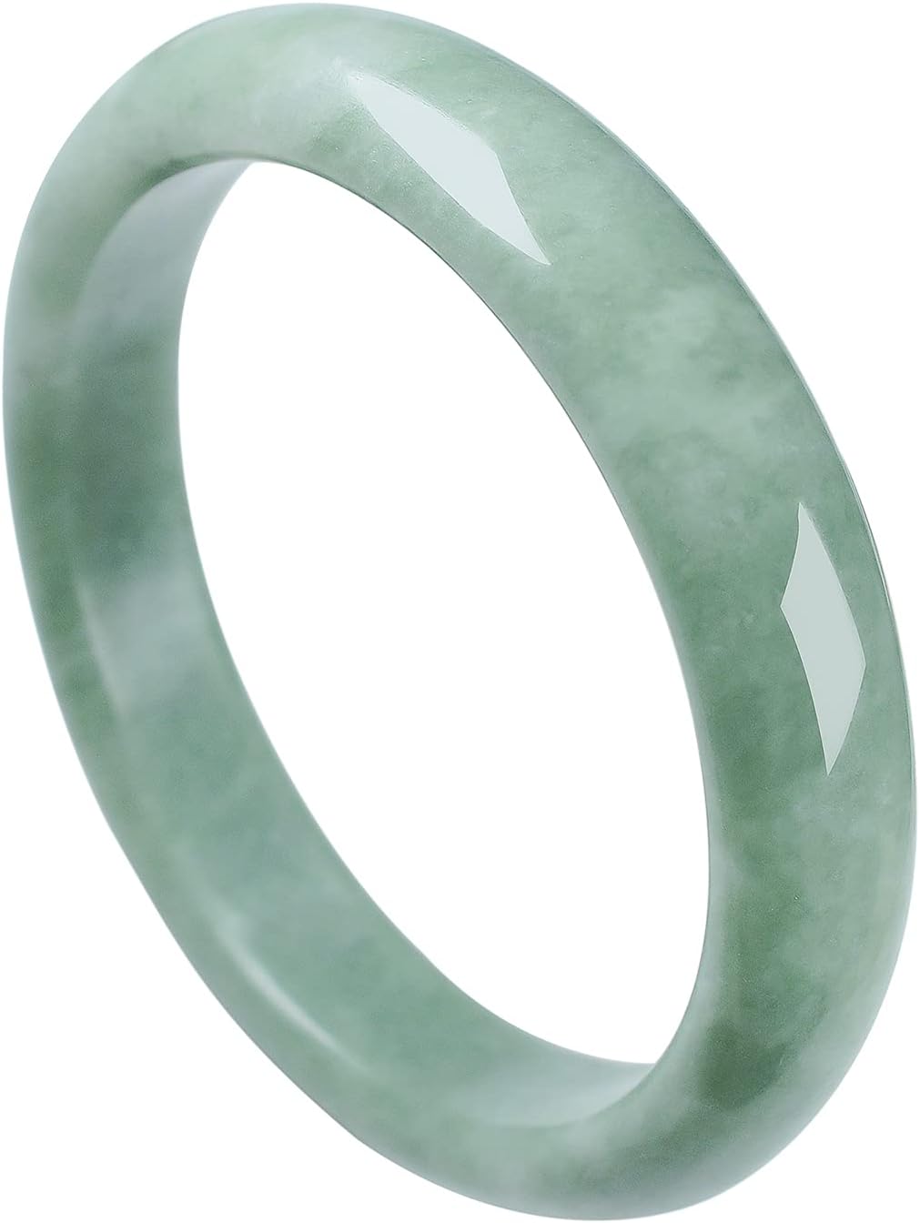 51YOnu4xtnL._AC_SL1500_.jpg Natural Green Jade Bangle Bracelet for Women Genuine with Certificate丨100% Grade A Jade Handmade Bracelets - Healing Protection Good Luck Bracelet Bangles with Jewelry Box (54-64mm) - Image 1