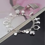 S925 Silver Thirteen Hanging Pieces Bracelet for Women Gift Bracelets & Bangles - Image 2