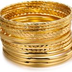 16Pcs Gold Bangle Bracelets for Women - Multi Layer Stackable Textured Bracelets  Jewelrys Set.