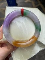 Newest natural  jade bracelet Circular Jadeite Bracelet Rare Colored Jade Bangle - Image 2