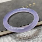 Natural Jade Bangle High Ice Grade A  Purple Jadeite Round Bracelet Burma Jade Bangle Women - Image 2