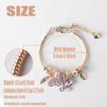Charm Bracelets for teen girls exquisite cute cartoon frienhip bracelet Gold Stainless Steel Bangle birthday Gift box Adjustable little girls ki  holiday gifts - Image 2