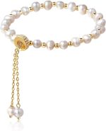 Pearl Bracelet Chain Link Baroque Culture  14K Gold Filled Adjustable Fashion Valentine Charm Dainty Handmade  for Women Wife Mother
