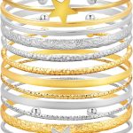 10Pcs Gold Bangle Bracelet Set for Women Multi Layer Stackable Wide Bangles Chunky Bangle Bracelets Ethnic Glossy Textured Bracelets Wedding Outfit Jewelry