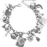 Mythology Fairytale Lucky Charms Cuff Bangle Bracelet Cross Leaf Moon Face Celtic Cat