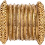 Bangles for Women Oxidized Bangles Indian Jewelry Boho Crystal Rhinestone Gold Tone Oxidized  Wedding Crystal Bracelets Bangle Set (25 Pcs)