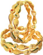 Jewar Bangles i Handmade Meena Work Gold Plated Ad Traditional Jewelry gifting wedding party