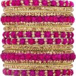 Ethnic Colorful Metal Bangles  Set Stone Studded Bangle Set  Wedding Wear Fashion Jewelry Gift for Women