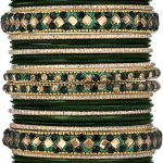 Ethnic Colorful Metal Bangles  Set Stone Studded Bangle Set  Wedding Wear Fashion Jewelry Gift for Women Blue